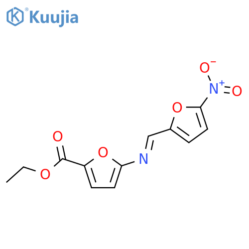 2-Furancarboxylic acid,5-[[(5-nitro-2-furanyl)methylene]amino]-, ethyl ester structure