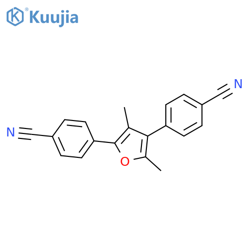 Benzonitrile, 4,4'-(3,5-dimethyl-2,4-furandiyl)bis- structure