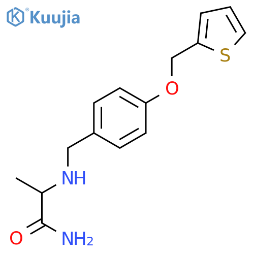 Propanamide, 2-[[[4-(2-thienylmethoxy)phenyl]methyl]amino]- structure