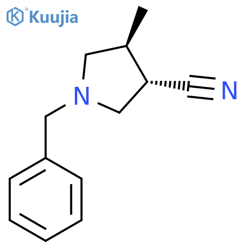 (3S,4S)-1-Benzyl-4-methylpyrrolidine-3-carbonitrile structure