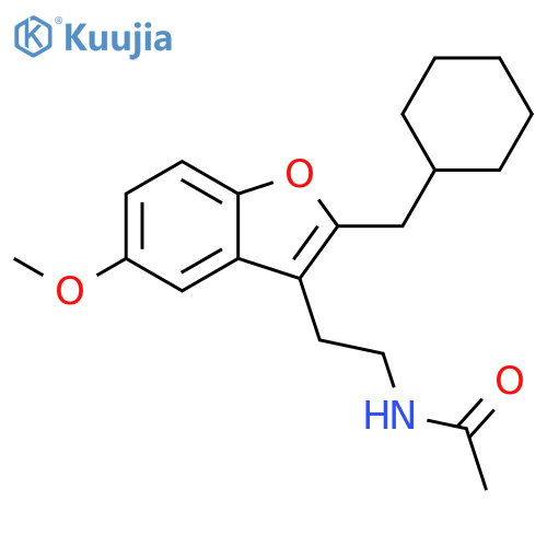 Acetamide, N-[2-[2-(cyclohexylmethyl)-5-methoxy-3-benzofuranyl]ethyl]- structure