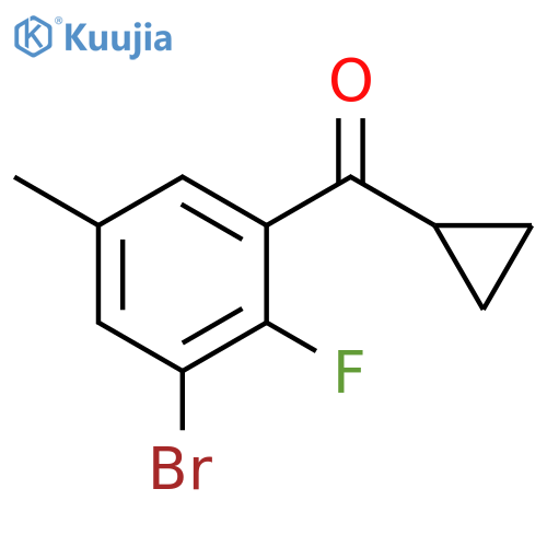 (3-bromo-2-fluoro-5-methylphenyl)(cyclopropyl)methanone structure