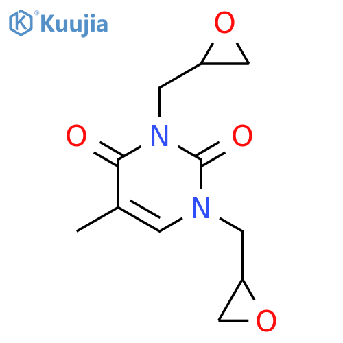 5-Methyl-1,3-bis[(oxiran-2-yl)methyl]pyrimidine-2,4(1H,3H)-dione structure