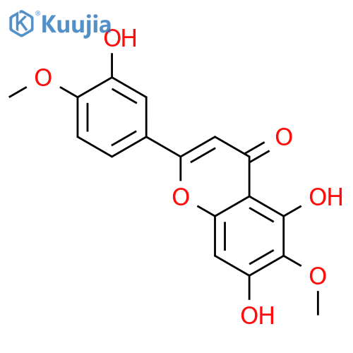4H-1-Benzopyran-4-one,5,7-dihydroxy-2-(3-hydroxy-4-methoxyphenyl)-6-methoxy- structure