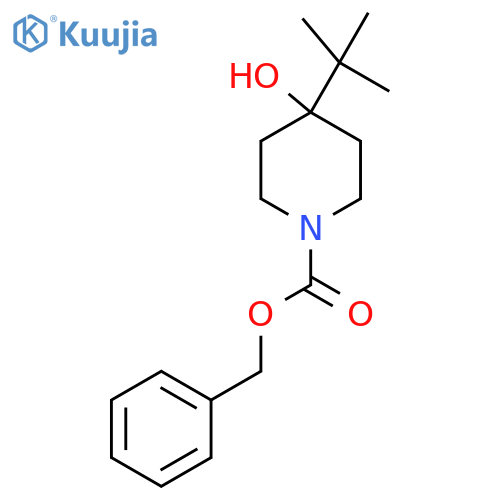 Benzyl 4-tert-butyl-4-hydroxypiperidine-1-carboxylate structure
