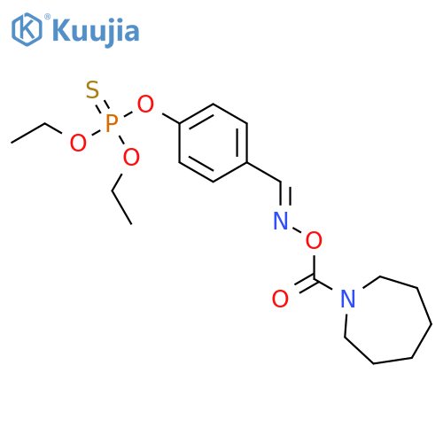 Phosphorothioic acid,O,O-diethylO-[4-[[[[(hexahydro-1H-azepin-1-yl)carbonyl]oxy]imino]methyl]phenyl] ester structure