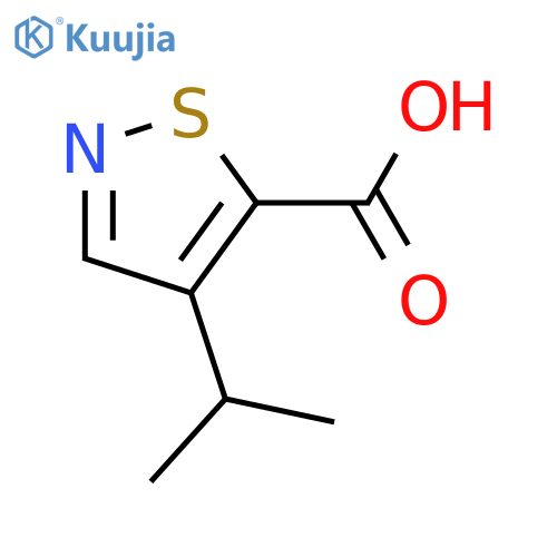 4-(propan-2-yl)-1,2-thiazole-5-carboxylic acid structure
