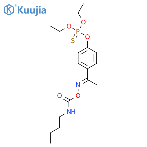 Phosphorothioic acid,O-[4-[1-[[[(butylamino)carbonyl]oxy]imino]ethyl]phenyl] O,O-diethyl ester structure