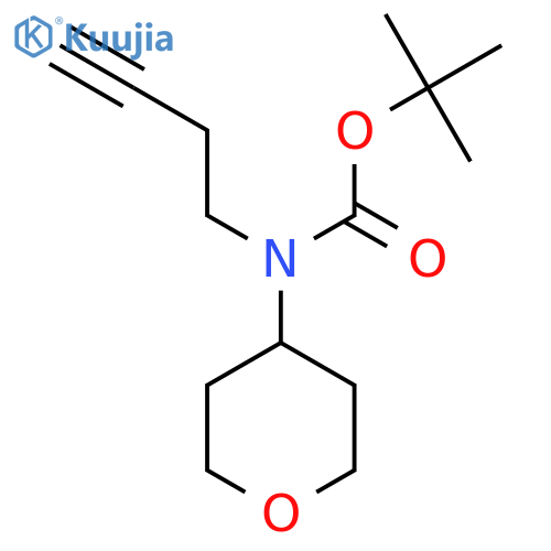 tert-butyl N-(but-3-yn-1-yl)-N-(oxan-4-yl)carbamate structure