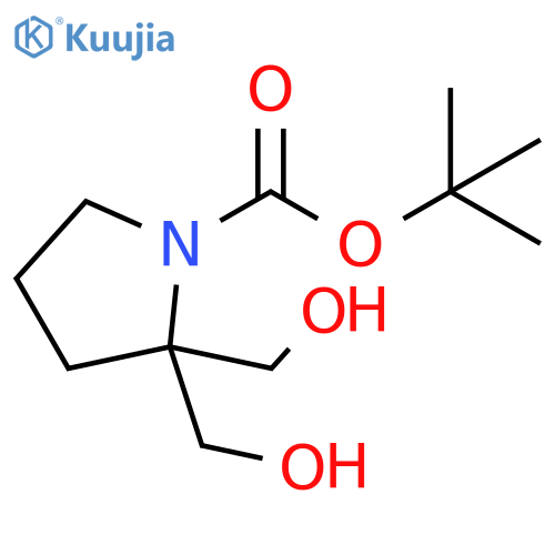 1-Pyrrolidinecarboxylic acid, 2,2-bis(hydroxymethyl)-, 1,1-dimethylethyl ester structure