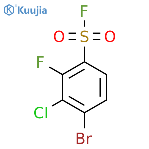 4-Bromo-3-chloro-2-fluorobenzene-1-sulfonyl fluoride structure