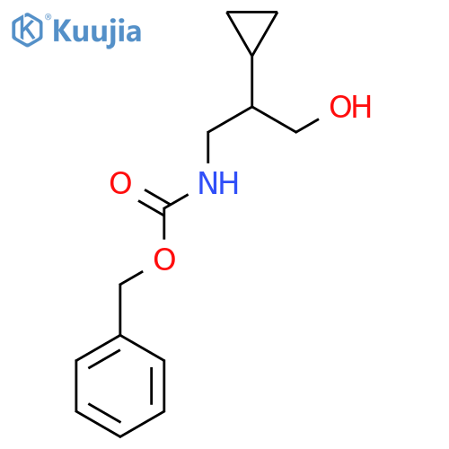 benzyl N-(2-cyclopropyl-3-hydroxypropyl)carbamate structure