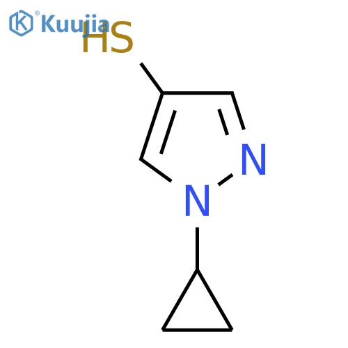 1-cyclopropyl-1H-pyrazole-4-thiol structure