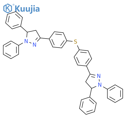 1H-Pyrazole, 3,3'-(thiodi-4,1-phenylene)bis[4,5-dihydro-1,5-diphenyl- structure
