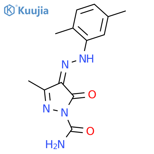 1H-Pyrazole-1-carboxamide,4-[2-(2,5-dimethylphenyl)hydrazinylidene]-4,5-dihydro-3-methyl-5-oxo- structure