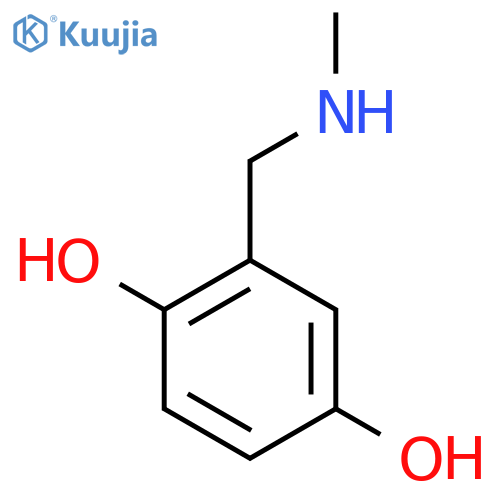 2-(methylamino)methylbenzene-1,4-diol structure