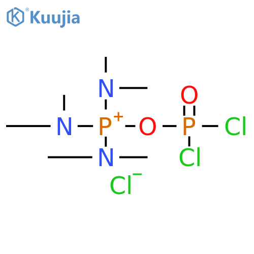 Phosphorus(1+), tris(N-methylmethanaminato)(phosphorodichloridato-O)-, chloride, (T-4)- (9CI) structure