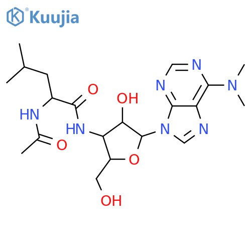 Puromycin; N3'-Deacyl, N3'-(2S-acetamido-4-methylpentanoyl) structure