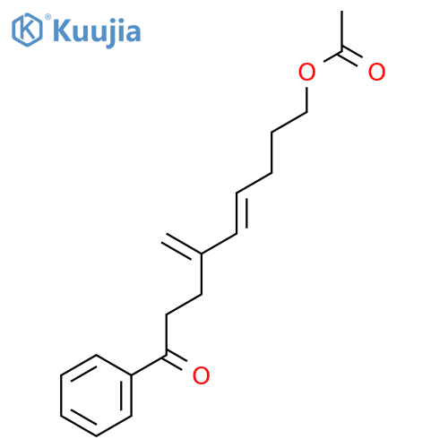 5-Nonen-1-one, 9-(acetyloxy)-4-methylene-1-phenyl-, (5E)- structure