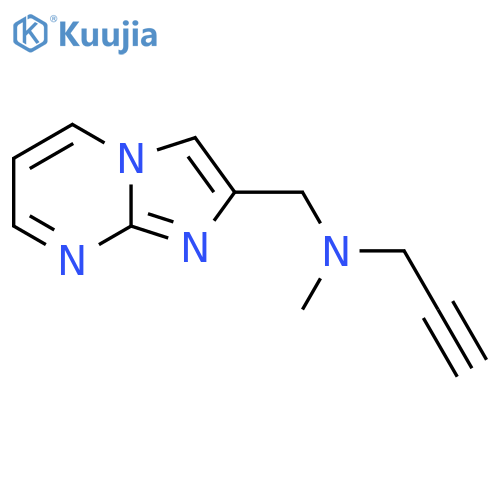 ({Imidazo[1,2-a]pyrimidin-2-yl}methyl)(methyl)(prop-2-yn-1-yl)amine structure