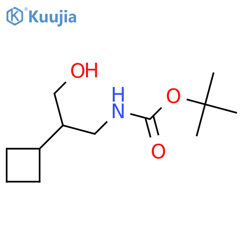 tert-butyl N-(2-cyclobutyl-3-hydroxypropyl)carbamate structure