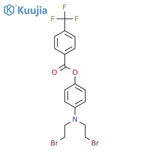 Benzoic acid,4-(trifluoromethyl)-, 4-[bis(2-bromoethyl)amino]phenyl ester structure