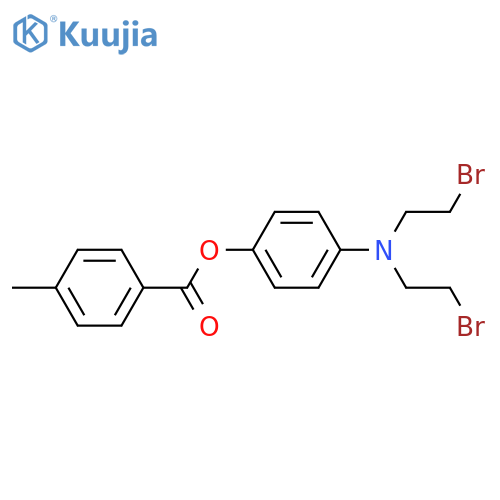 Benzoic acid,4-methyl-, 4-[bis(2-bromoethyl)amino]phenyl ester structure
