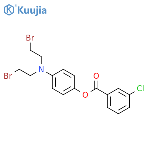Benzoic acid,3-chloro-, 4-[bis(2-bromoethyl)amino]phenyl ester structure