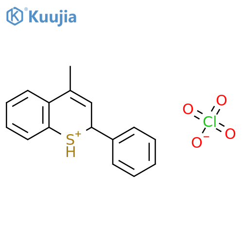 1-Benzothiopyrylium, 4-methyl-2-phenyl-, perchlorate structure