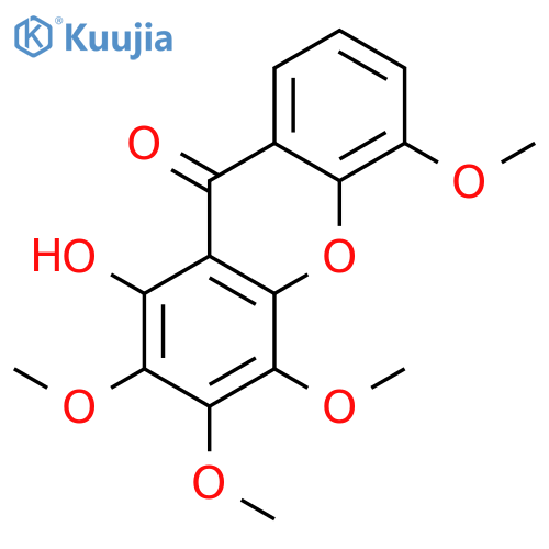 9H-Xanthen-9-one, 1-hydroxy-2,3,4,5-tetramethoxy- structure