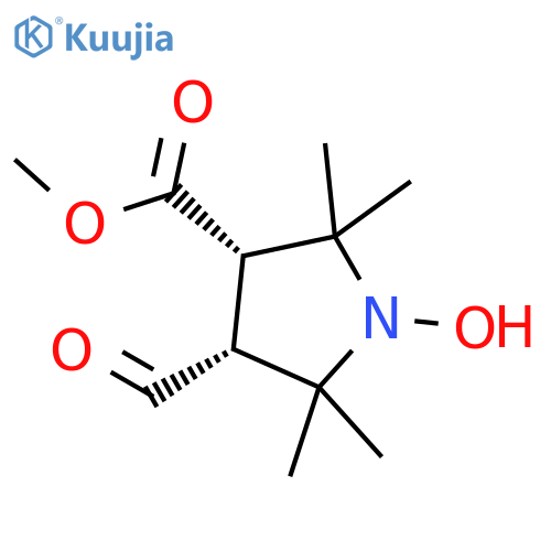 trans-3-Formyl-4-methoxycarbonyl-2,2,5,5-tetramethylpyrrolidin-1-yloxyl Radical structure