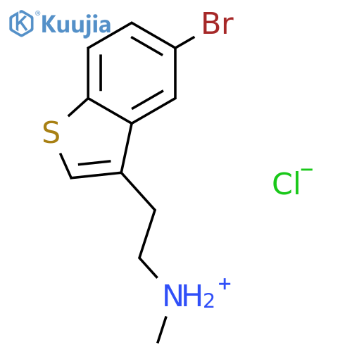 Benzo[b]thiophene-3-ethanamine,5-bromo-N-methyl-, hydrochloride (1:1) structure