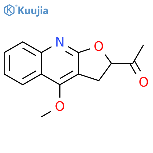 Ethanone,1-(2,3-dihydro-4-methoxyfuro[2,3-b]quinolin-2-yl)- (9CI) structure