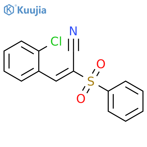 2-Propenenitrile, 3-(2-chlorophenyl)-2-(phenylsulfonyl)- structure