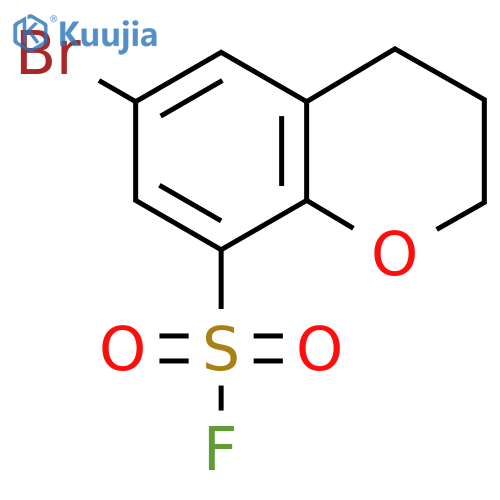 6-bromo-3,4-dihydro-2H-1-benzopyran-8-sulfonyl fluoride structure