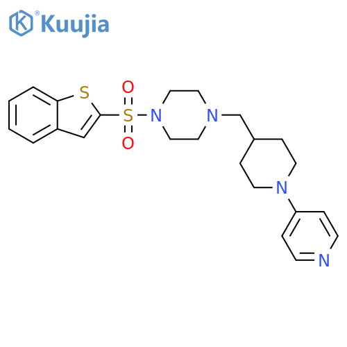 Piperazine,1-(benzo[b]thien-2-ylsulfonyl)-4-[[1-(4-pyridinyl)-4-piperidinyl]methyl]- structure