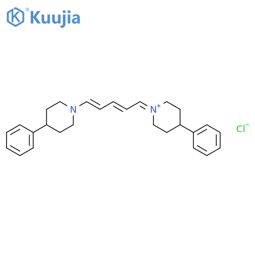 Piperidinium,4-phenyl-1-[5-(4-phenyl-1-piperidinyl)-2,4-pentadien-1-ylidene]-, chloride(1:1) structure