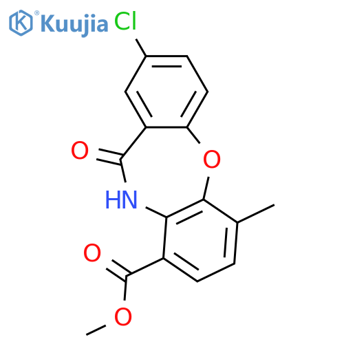 7-Chloro-6-methyl-11-oxo-10H-dibenz[b,f][1,4]oxazepine-9-carboxylic acid; Dechloro, 2-chloro, Me ester structure