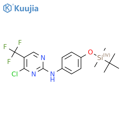 N-(4-((Tert-Butyldimethylsilyl)oxy)phenyl)-4-chloro-5-(trifluoromethyl)pyrimidin-2-amine structure