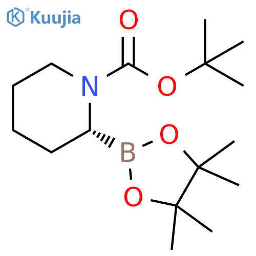 tert-butyl (2R)-2-(tetramethyl-1,3,2-dioxaborolan-2-yl)piperidine-1-carboxylate structure