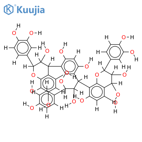 8--4--3,5,7,3',4'-pentahydroxy-flavan structure