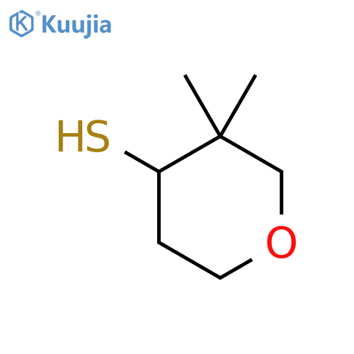 3,3-Dimethyloxane-4-thiol structure