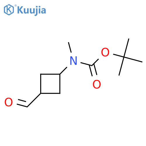 tert-butyl N-(3-formylcyclobutyl)-N-methylcarbamate structure