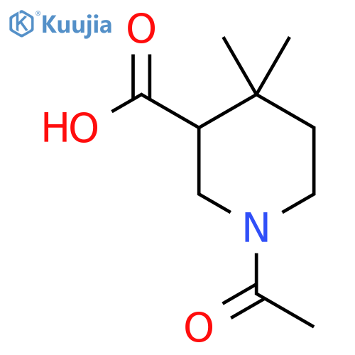 1-Acetyl-4,4-dimethylpiperidine-3-carboxylic acid structure