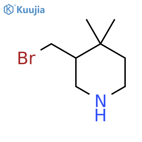 3-(Bromomethyl)-4,4-dimethylpiperidine structure