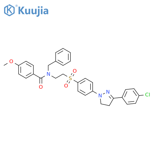 Benzamide,N-[2-[[4-[3-(4-chlorophenyl)-4,5-dihydro-1H-pyrazol-1-yl]phenyl]sulfonyl]ethyl]-4-methoxy-N-(phenylmethyl)- structure