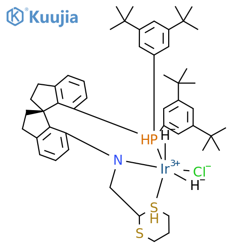 {(S)-(-)-7-[N-(1,3-dithian-2-yl)methylamino]-7'-[bis(3,5-di-t-butylphenyl)phosphino]-2,2',3,3'-tetrahydro-1,1'-spirobindane}chlorodihydroiridium(III), 97+% [Ir-(S)-DTB-SpiroSAP] structure