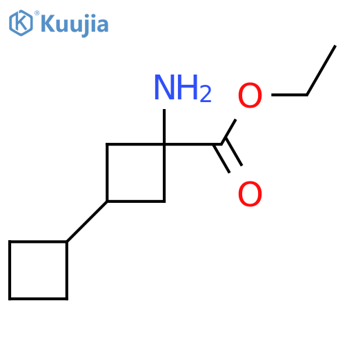 Ethyl 1-amino-3-cyclobutylcyclobutane-1-carboxylate structure