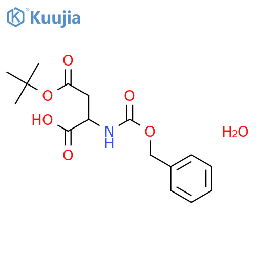 (S)-2-(((Benzyloxy)carbonyl)amino)-4-(tert-butoxy)-4-oxobutanoic Acid Hydrate structure