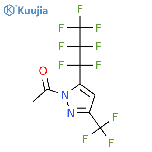 1-5-(1,1,2,2,3,3,3-Heptafluoropropyl)-3-(trifluoromethyl)pyrazol-1-ylethanone structure